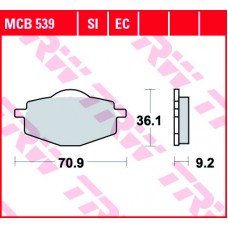 Тормозные колодки передние MCB539