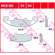 Тормозные колодки передние MCB569