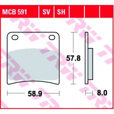 Тормозные колодки передние MCB591