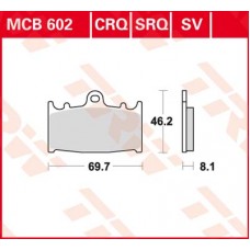 Тормозные колодки передние MCB602SV