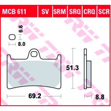 Тормозные колодки передние MCB611