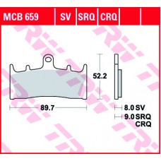 Тормозные колодки передние MCB659