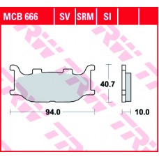 Тормозные колодки передние MCB666