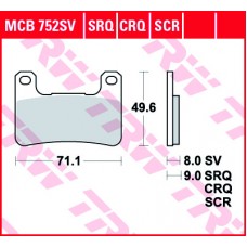 Тормозные колодки передние MCB752SV