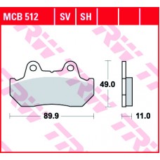 Тормозные колодки задние MCB512