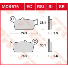 Тормозные колодки задние MCB575SI