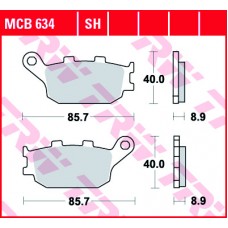 Тормозные колодки задние MCB634