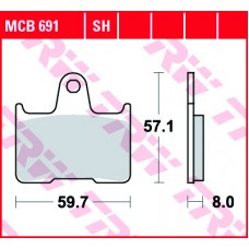 Тормозные колодки задние MCB691