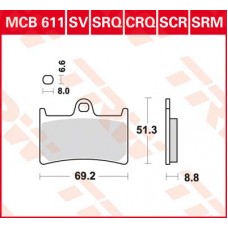 Тормозные колодки передние MCB611SV
