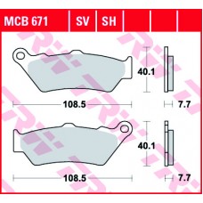 Тормозные колодки передние MCB671
