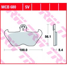Тормозные колодки передние MCB680