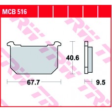 Тормозные колодки задние MCB516