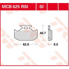 Тормозные колодки задние MCB625SI