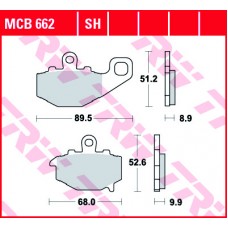 Тормозные колодки задние MCB662