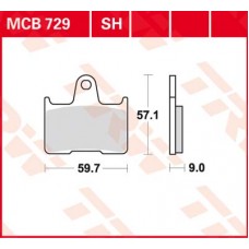 Тормозные колодки задние MCB729SH
