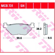 Тормозные колодки задние MCB731