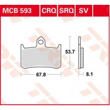Тормозные колодки передние MCB593SV