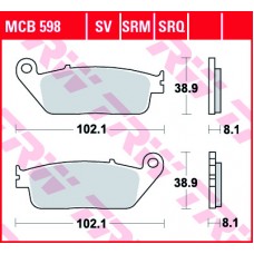 Тормозные колодки передние MCB598