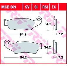 Тормозные колодки передние MCB669
