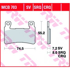 Тормозные колодки передние MCB703