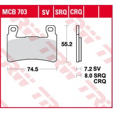 Тормозные колодки передние MCB703SV