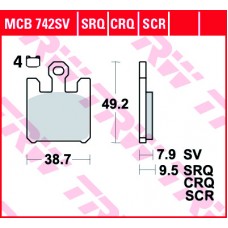 Тормозные колодки передние MCB742SV